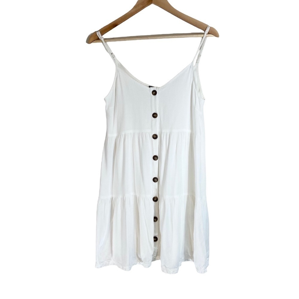 Sleeveless Button Front Mini Dress